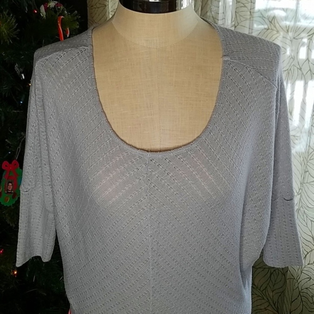 Philosophy Sweater Top Women's medium Grey Bin10 - Picture 2 of 6
